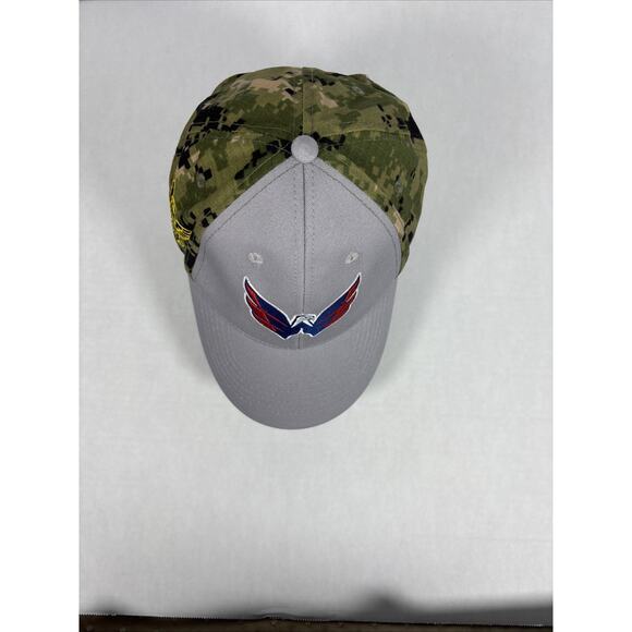 7.62 Design Washington Capitals Gray Camo Baseball Hat -Salute to Service NWT - Picture 5 of 7